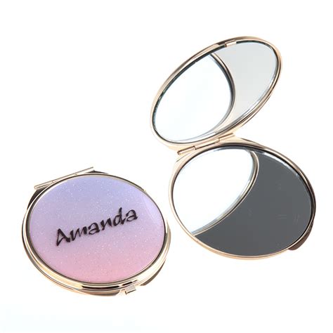 Plain Pocket Mirror Girl Double Sided Folded Hollow Out Makeup Mirror