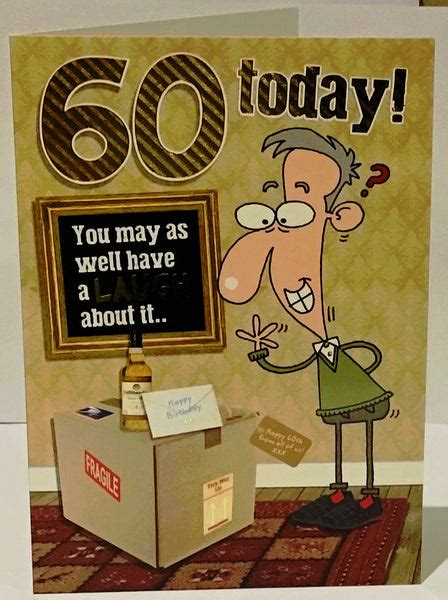 Funny 60th Birthday Card Man 60th Birthday Card 60th Birthday Card For A Man Funny 60th