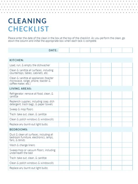 Vacation Rental Cleaning Checklist Pdf Dishwasher Home Appliance
