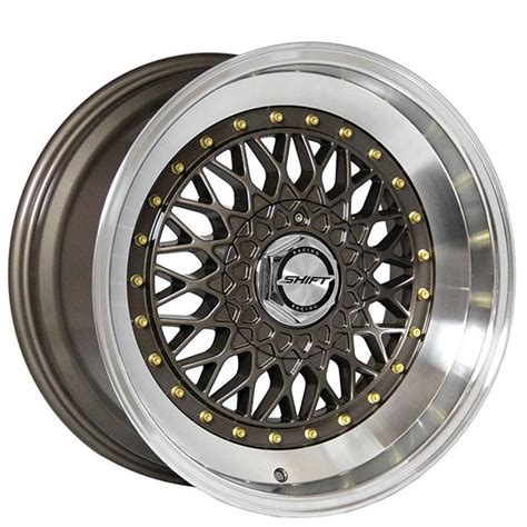18 Shift Wheels Clutch Gloss Bronze With Polished Lip Rims Sft056 2