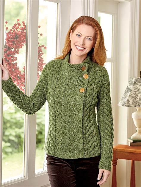 Our 3 Button Irish Cardigan Is A Dream To Wear In Supersoft Merino Wool