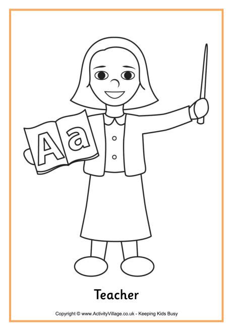 Teacher Printable Coloring Pages