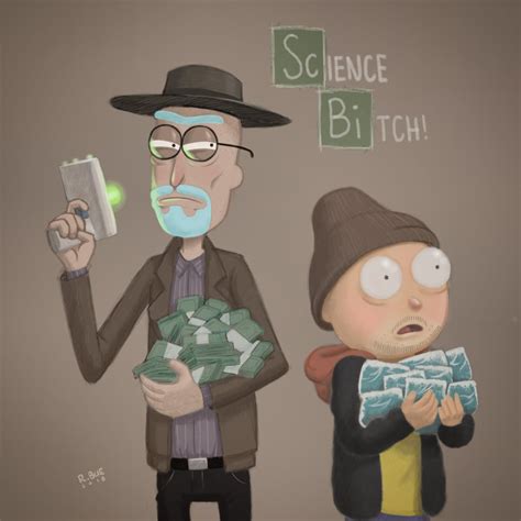 Rick And Morty Breaking Bad Fan Art By Richard Bue Fanart