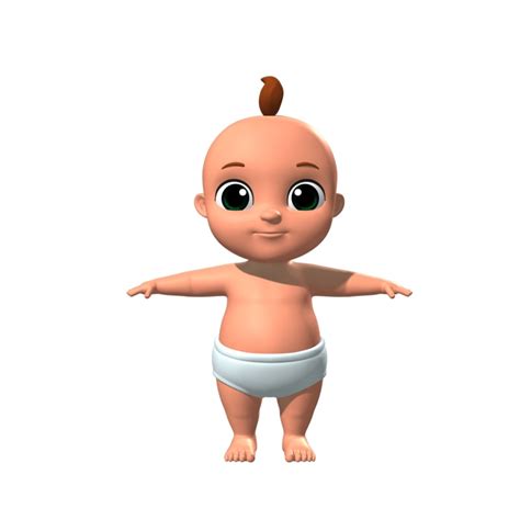 Baby Cartoon Toon Model Turbosquid 1266242