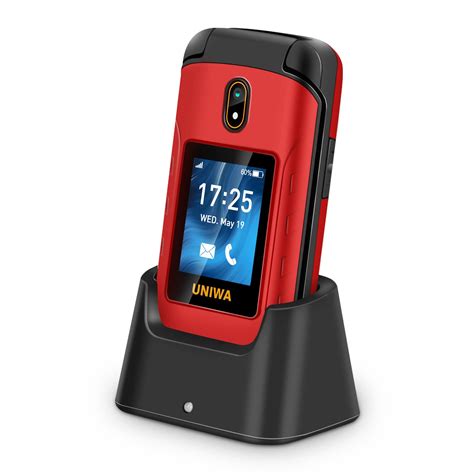 Buy Uniwa 4g Flip Phone For Seniors Dual Screen Big Button Basic Phone For Elderly Simple Cell