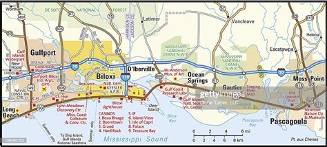 Biloxi Area Map High Res Vector Graphic Getty Images