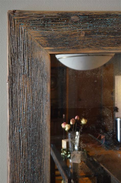 Custom Made Rustic Wood Mirror Frame By Abodeacious