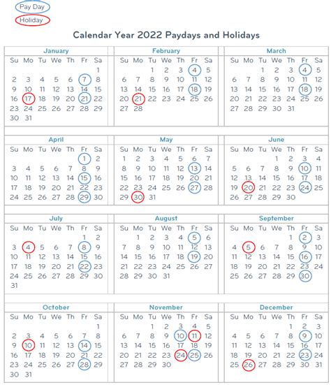 2022 Payroll Calendar Template Customize And Print