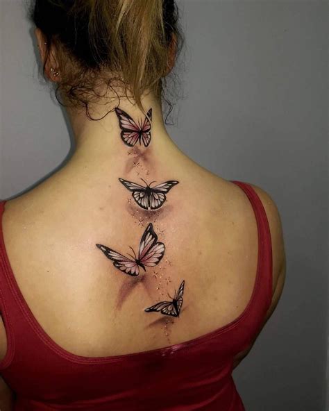 Amazing Butterfly Back Tattoo Pinteres