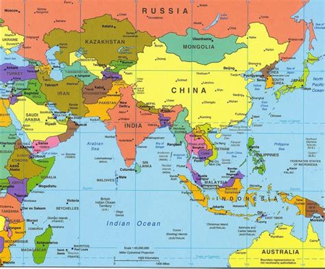 Peta Benua Asia Lengkap Dan Jelas Peta Asia Penjelasan Peta Benua