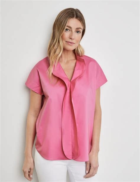 Kurzarmbluse Mit Volant In Pink Gerry Weber