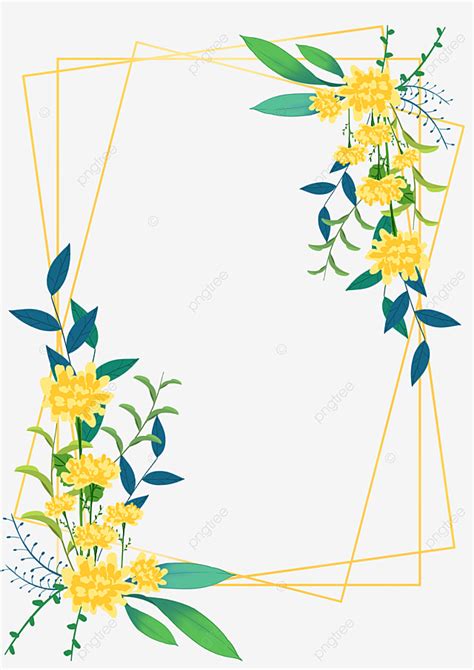 Yellow Flower Border Png Transparent Yellow Flowers Border Flower