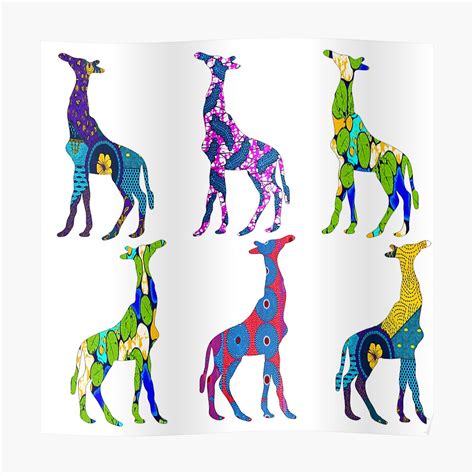 Electric Giraffes Poster By Retromood Redbubble