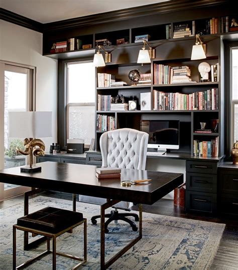 Black Built Home Office Traditional With Black Office Cabinets