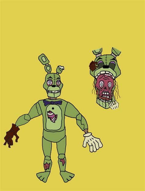 I Made A Drawing Of A Stylized Springtrap For Fnaf 3s 6th Anniversary