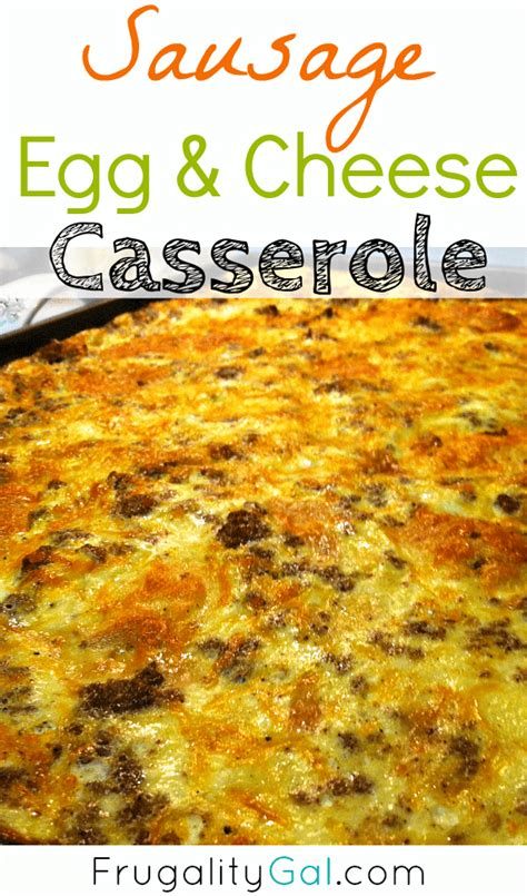 Easy Breakfast Casserole Sausage Egg And Cheese Casserole