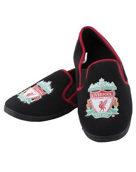 Bafiz Liverpool Fc Mens Adult New Heel Slippers In Black And Red Ebay