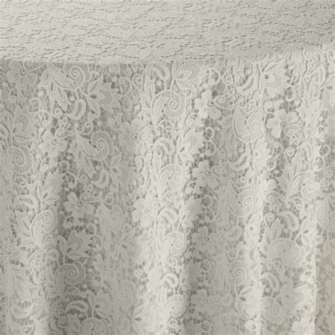 Venice Lace White Overlay Linen Rentals Wedding Table Linen