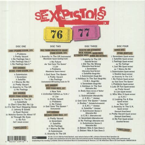 Sex Pistols 76 77 Cd At Juno Records