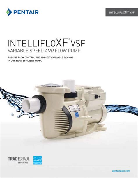 Pentair Intellifloxf Vsf Variable Speed And Flow Pump Pool Warehouse