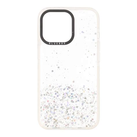 เคสไอโฟน Blue Box Casing For Iphone 13 Pro Clear Glitter With Black