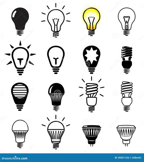 Bulb Symbols Stock Vector Illustration Of Group Design 39001126