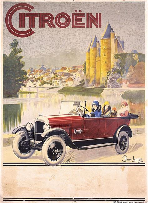 Sold At Auction Pierre Louys Original 1920s French Citroen Automobile Poster Louys