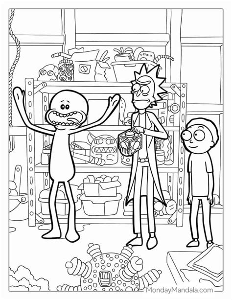 Rick And Morty Coloring Page Free Coloring Home