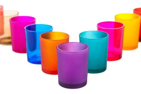Colored Glass Votive Candle Holders