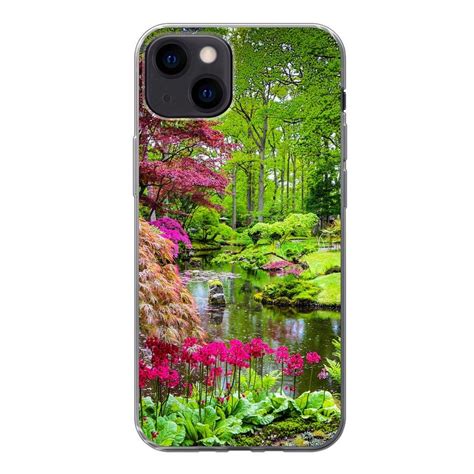Muchowow Handyhülle Bäume Blumen Japanisch Natur Wasser Handyhülle Apple Iphone 13