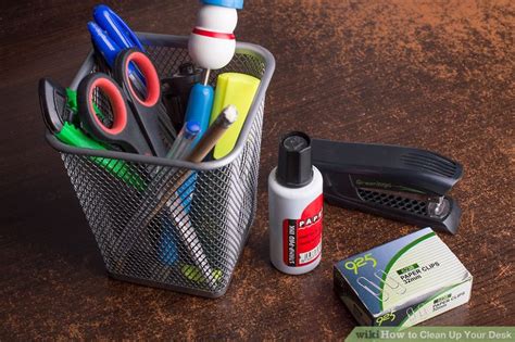 How To Clean Up Your Desk 14 Steps With Pictures Wikihow