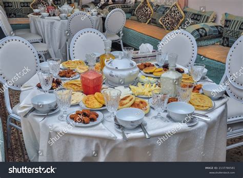 Ramadan Morocco Iftar Food Ramadan Harira Stock Photo