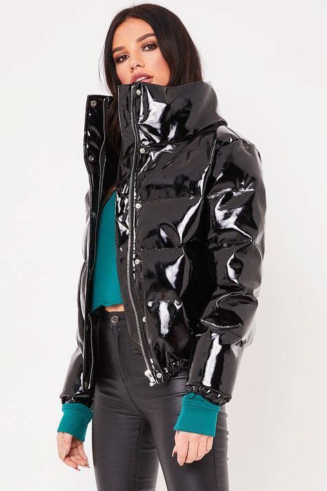 High Shine Vinyl Puffer Jacket Puffer Jacket Women Puffer Jacket Outfit Vinyl Clothing