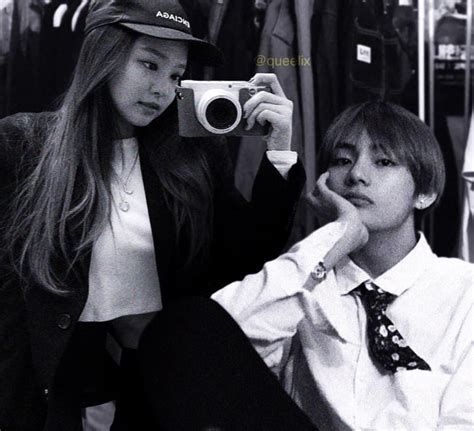 jennie (blackpink) and taehyung (bts) on We Heart It
