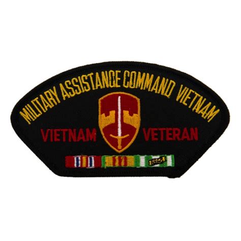 Military Assistance Command Vietnam Veteran With Ribbons Patch Flying
