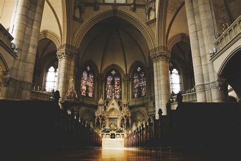 Hd Wallpaper Brown Cathedral Interior Church Inside Christian