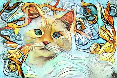 Flamepoint Siamese Cat Digital Art By Amy Cicconi Fine Art America