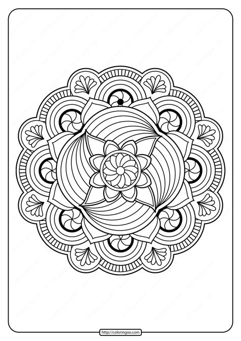 Detailed free printable coloring pages for adults advanced. Free Printable Adult Floral Mandala Coloring Page 67