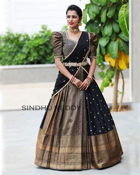 40 Elegant Half Saree Lehenga Designs For The South Indian Brides Lehenga Style Saree Half