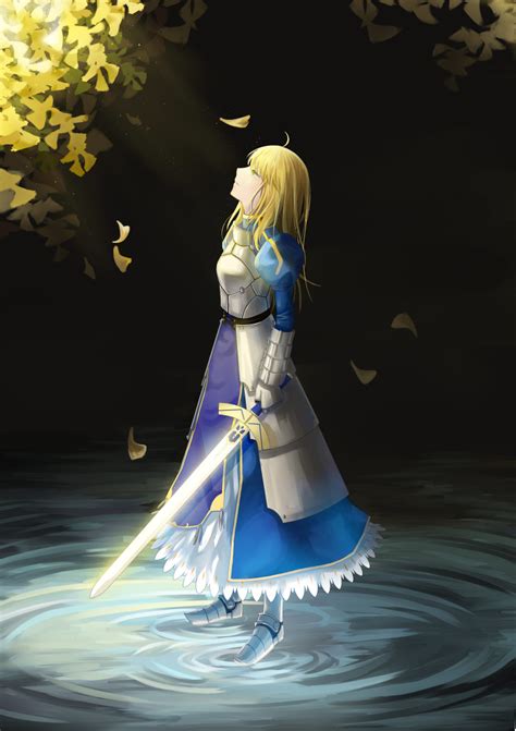 Safebooru 1girl Absurdres Ahoge Armor Armored Dress Blonde Hair Excalibur Fatestay Night Fate