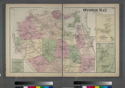 1873 Map Of The Town Of Oyster Bay New York Oyster Bay Oysters Bay