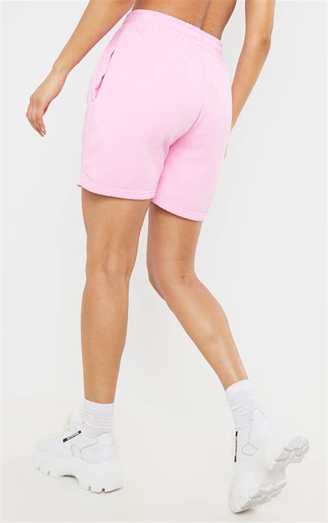 Pink Washed Sweat Short Shorts Prettylittlething