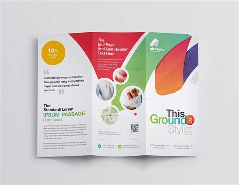 Rainbow Professional Corporate Tri-Fold Brochure Template 001209 ...