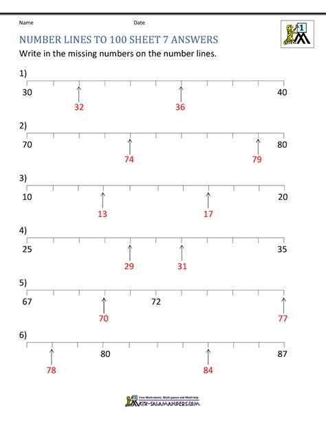 Free Number Lines To 100 Printable Printable Templates