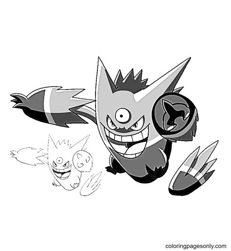Best Ideas For Coloring Mega Gengar Coloring Page Porn Sex Picture