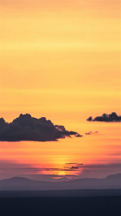 Download Wallpaper 720x1280 Sunset Sky Clouds Horizon Samsung