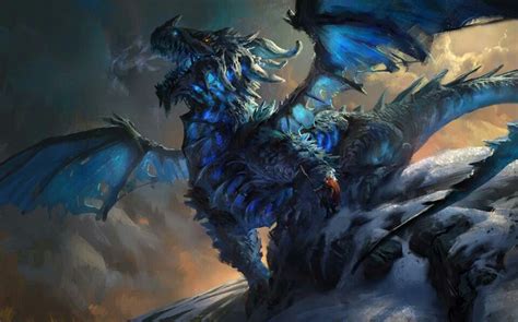 Ancient Blue Dragon Ice Dragon Fantasy Dragon Dragon Images