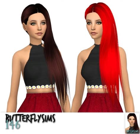 Butterflysims 146 147 And 174 Hair Retextures At Nessa Sims Sims 4