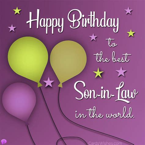 Birthday Wishes For Son In Law Cardswishes Com