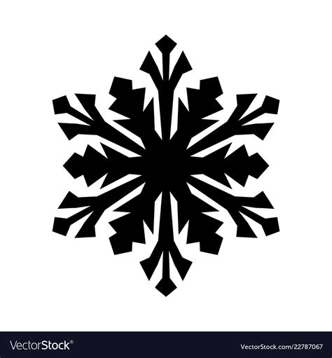 Snowflake icon christmas and winter theme simple Vector Image